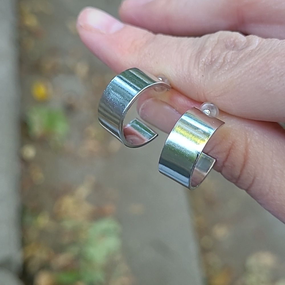 2 for $14! Silver Hoop Earrings NWOT